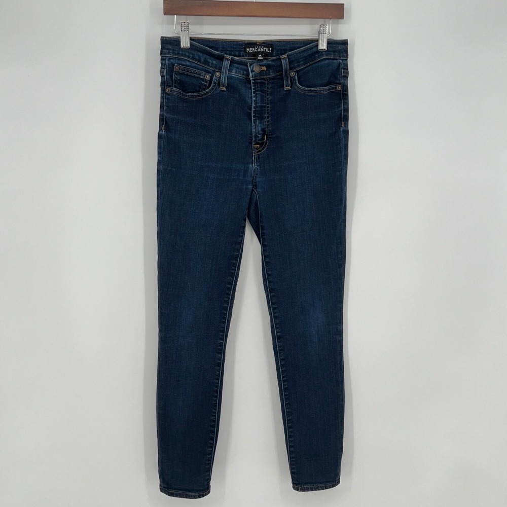 J. Crew Womens Skinny Jeans‎ Size 28 Blue Denim Mid Rise Straight Ankle Stretch